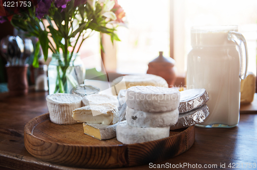 Image of Set of different cheese