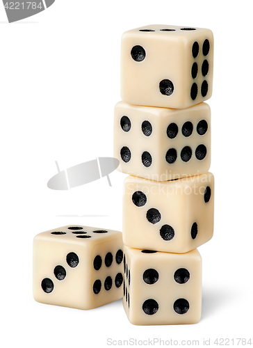 Image of Stack of gaming dice