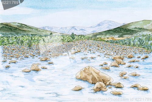 Image of Stony river landscape