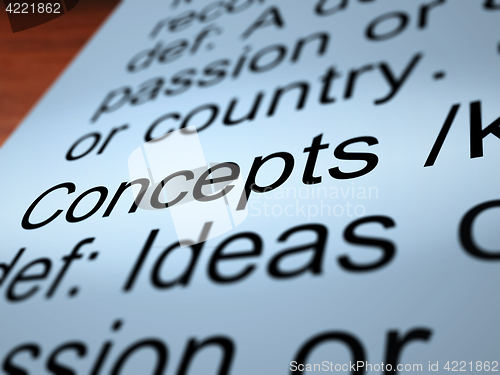 Image of Concepts Definition Closeup Showing Ideas Or Invention