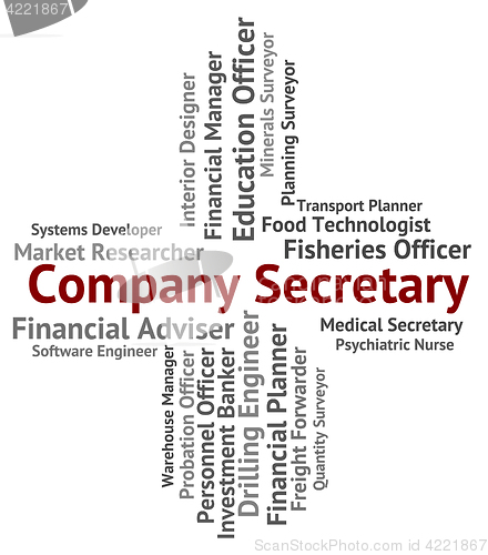 Image of Company Secretary Shows Clerical Assistant And Administrator