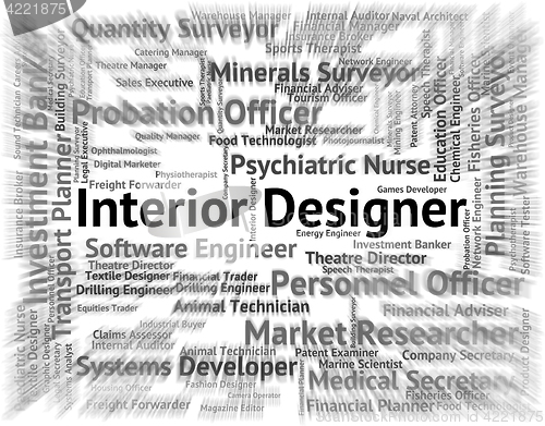 Image of Interior Designer Shows Decorating Job And Employment