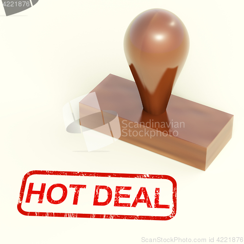 Image of Hot Deal Stamp Shows Special Discounts