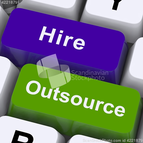 Image of Outsource Hire Keys Showing Subcontracting And Freelance