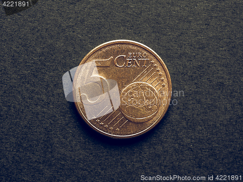 Image of Vintage Five Cent Euro coin