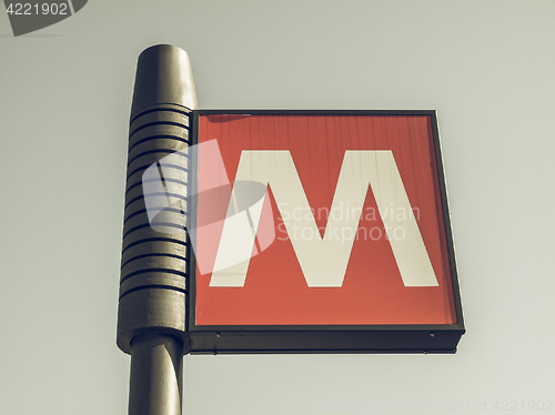 Image of Vintage looking Subway sign
