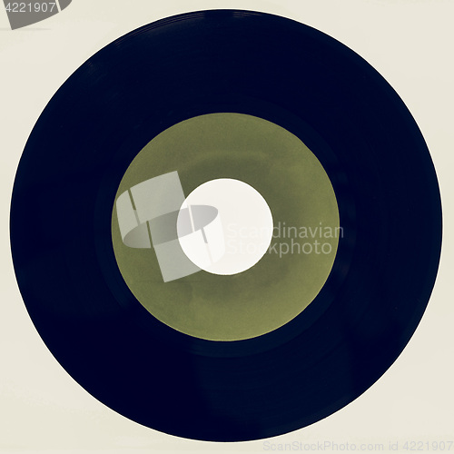 Image of Vintage looking Vinyl record isolated