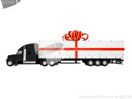 Image of Present truck isolated side view