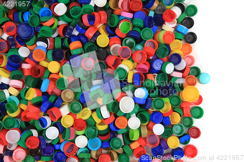 Image of plastic pet caps texture