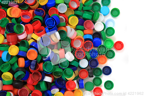 Image of plastic pet caps texture