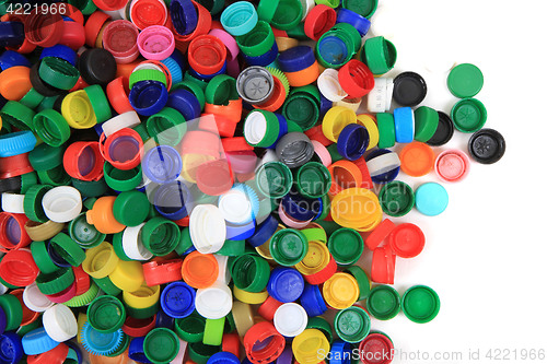 Image of plastic pet caps texture