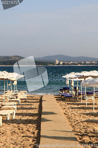 Image of beach with relax places