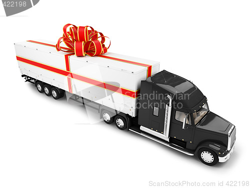 Image of Present truck isolated front view