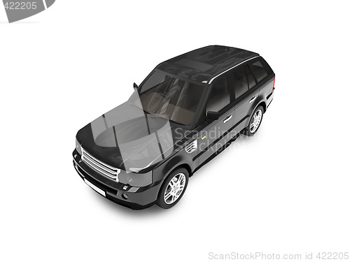 Image of isolated black car front view 03