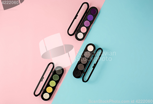 Image of Cosmetics on modern colorful background