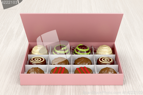 Image of Gift box with chocolate candies