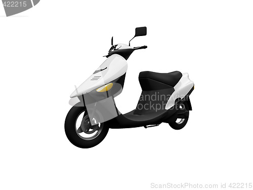 Image of Scooter isolated moto front view 01