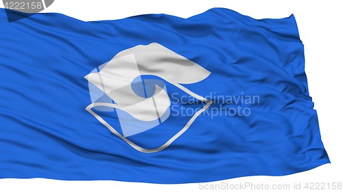 Image of Isolated Shizuoka Flag, Capital of Japan Prefecture, Waving on White Background