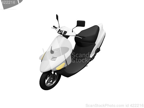 Image of Scooter isolated moto front view 01