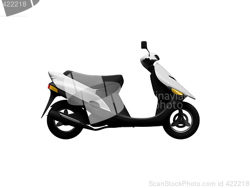 Image of Scooter isolated moto side view