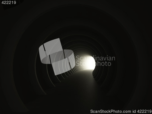 Image of dark tunnel view