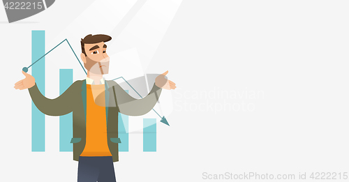 Image of Bancrupt business man vector illustration.