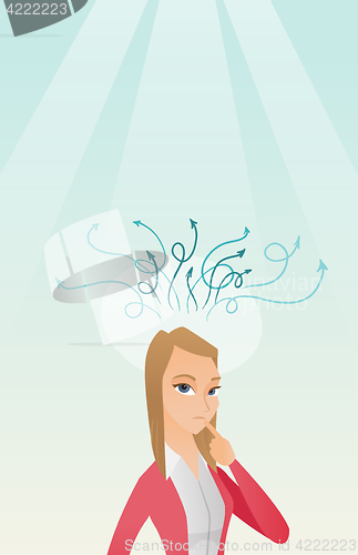 Image of Businesswoman having business idea.