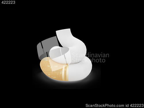 Image of cigarette on black background