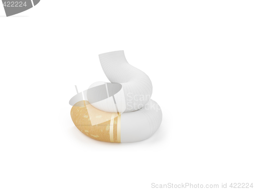 Image of cigarette on white background