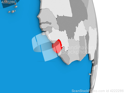 Image of Sierra Leone on globe