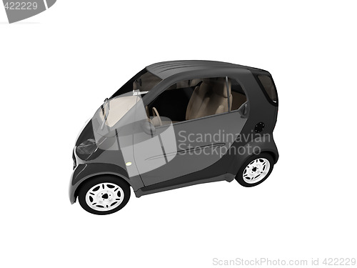 Image of Mini isolated black car front view 01