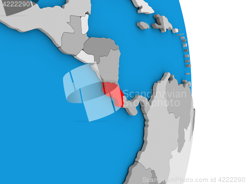 Image of Costa Rica on globe