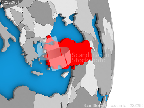Image of Turkey on globe