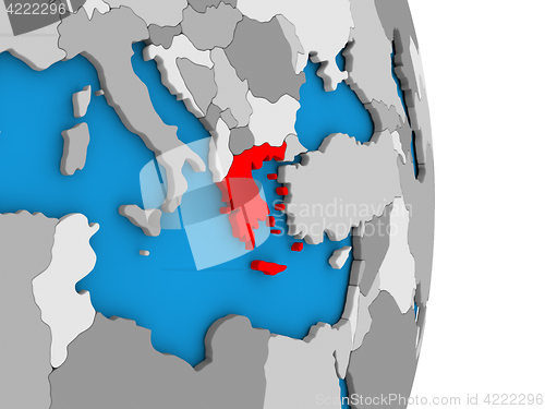 Image of Greece on globe