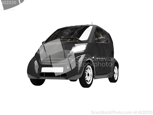 Image of Mini isolated black car front view 03