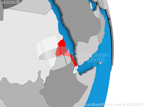 Image of Eritrea on globe