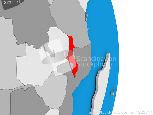 Image of Malawi on globe