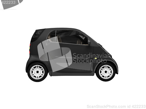 Image of Mini isolated black car side view