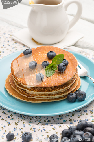 Image of Pancakes with fresh blackberries