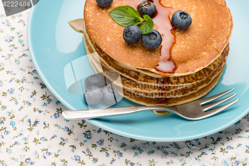 Image of Pancakes with fresh blackberries