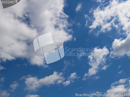 Image of White clouds on a blue sky