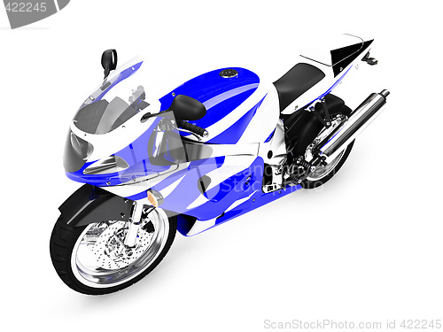 Image of isolated motorcycle front view 02