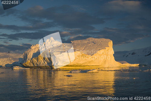 Image of Beautiful view of icebergs in Antarctica