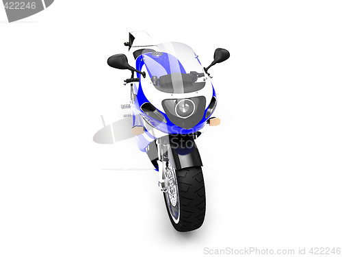 Image of isolated motorcycle front view 03