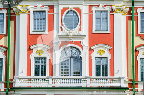 Image of The facade of the Catherine Palace in the park Kadriorg