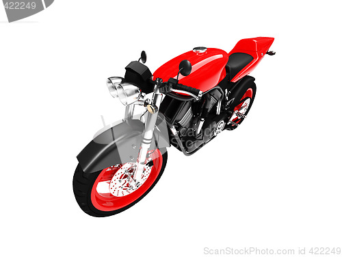 Image of isolated motorcycle front view 02