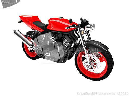 Image of isolated motorcycle front view 01