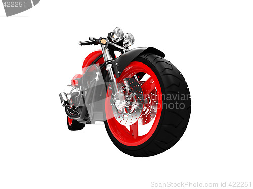 Image of isolated motorcycle front view 03