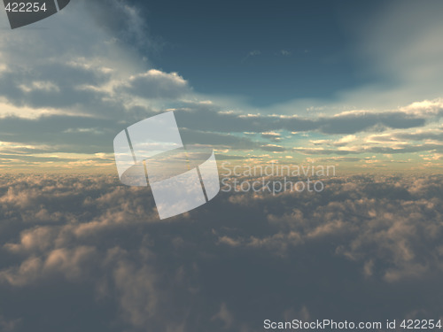 Image of The blue sky and beautiful white clouds