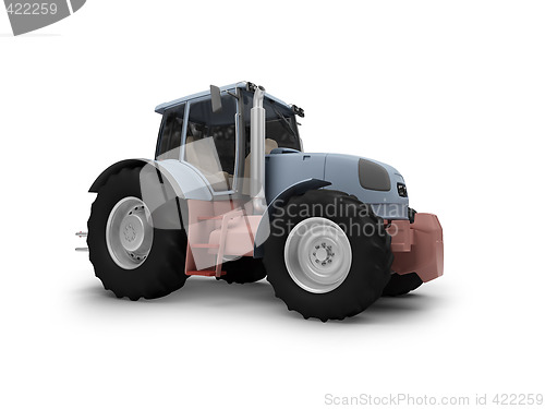 Image of Tractor isolated heavy machine front view 01